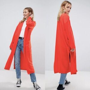 ASOS Vivid Red Open Front Cardigan